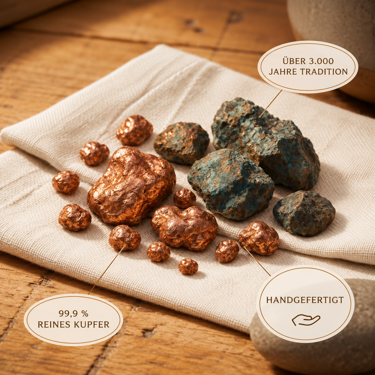 Kupferschmuck von Cupria Schmuck – 99,9 % reines Kupfer, handgefertigt, über 3.000 Jahre Tradition